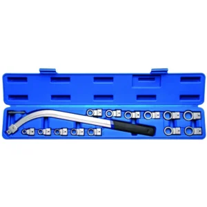Juego de llaves para tensar correas de distribución universal Torx y 12 caras, 15 piezas