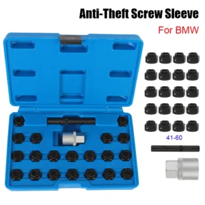 Juego vasos tornillos antirrobo BMW 22 piezas - Herramienta desmontaje tornillos