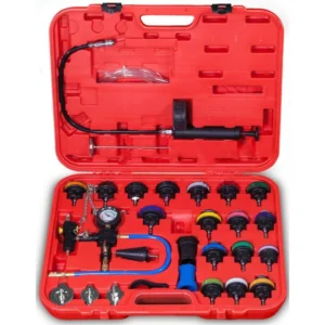 Kit comprobador sistema refrigeración radiador con 26 piezas y adaptadores