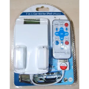 Kit de coche para iPod y iPhone 3G - Kit 7 en 1 con transmisor FM y cargador