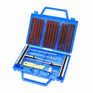 Kit Reparación Pinchazos Neumáticos 23 Piezas Coche Moto Mechas Punzón