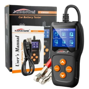 Medidor de baterías Konnwei KW600 12V para coche y moto - Herramienta de diagnóstico