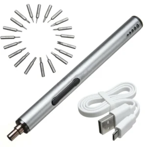 Mini Destornillador Eléctrico Inalámbrico USB Recargable 3 LED Multifunción 22en1 Set