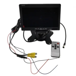 Monitor 7 pulgadas para coche con 2 entradas de vídeo y mando a distancia