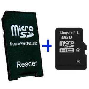 MS Pro Duo Adapter Microsd 16GB - Adaptador y tarjeta MicroSD para PSP