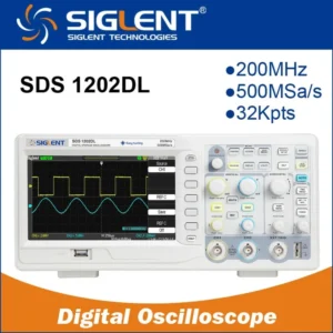 Osciloscopio digital Siglent SDS1202DL 200MHz con pantalla TFT a color