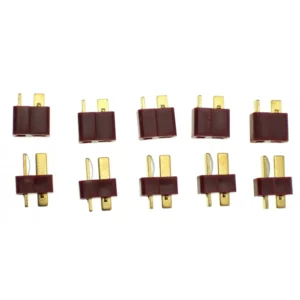 Pack 10 conectores T-Dean (5 macho + 5 hembra) para drones y RC