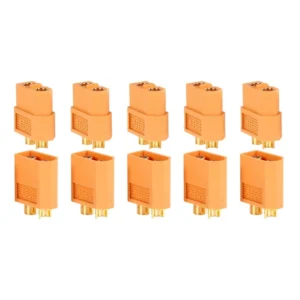 Pack 10 Conectores XT60 (5 Hembra + 5 Macho) para baterías LiPo Amass
