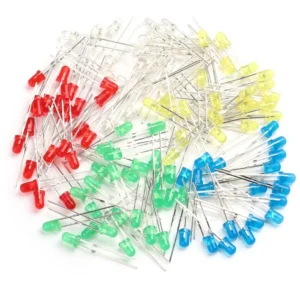 Pack 100 Led 3mm colores, 5 colores surtidos - 20 unidades de cada color