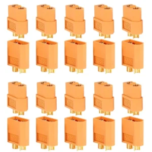 Pack 20 Conectores XT60 (10 Hembra + 10 Macho) Amass para baterías LiPo