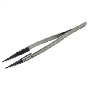 Pinzas Antiestaticas Vetus ESD-249 Punta Recta Antimagnetica para Electronica