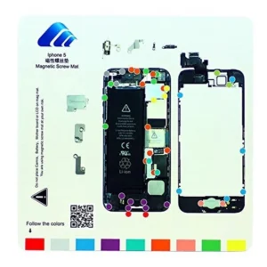 Pizarra magnética para organizar tornillos iPhone 5 con guía de colores