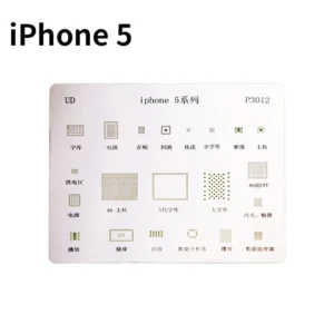 Placa Stencil IC iPhone 5 para Reballing BGA con Calor Directo
