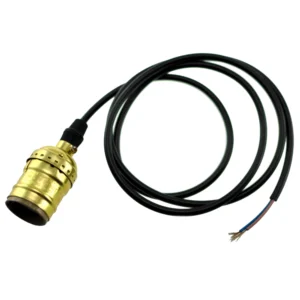 Portalámparas industrial E27 con cable de 1,1 m, modelo F1