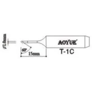 Repuesto punta soldador Aoyue T1C para estaciones de soldadura