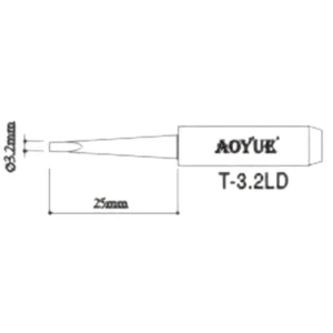 Repuesto punta soldador Aoyue T3,2LD compatible con estaciones de soldadura