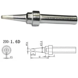 Repuesto punta soldador Mlink S4 MOD 200-1,6D compatible con estaciones HF
