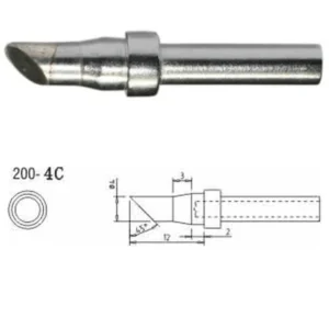 Repuesto punta soldador Mlink S4 MOD 200-4C compatible con Quick 203h y Atten at150d