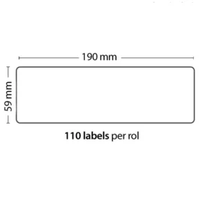 Rollo de 110 etiquetas adhesivas compatibles Dymo 99019 tamaño 190mm x 59mm