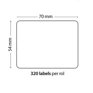 Rollo de 320 etiquetas adhesivas tamaño 70mm x 54mm compatible Dymo 99015