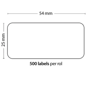 Rollo de 500 etiquetas adhesivas compatibles Dymo 11352 tamaño 54mm x 25mm
