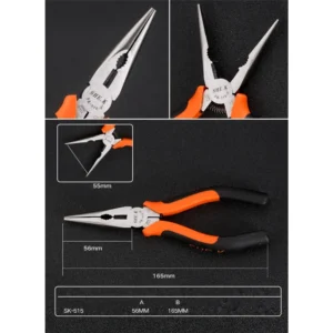 SK-515 165mm Alicates de Punta Larga de TSX TOOL con Mango Ergonómico