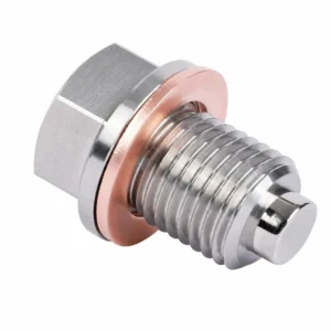 Tapón de Drenaje de Aceite Magnético Acero Inoxidable M20 x 1,5 con Arandela - Cárter Coche Moto