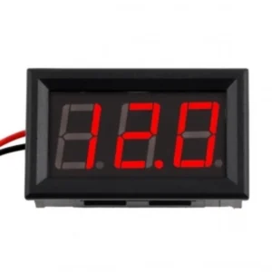 Voltímetro digital 3,5v 30v empotrable con indicador tensión batería LED rojo