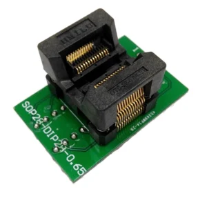 Zócalo programador SOP28 a DIP28 Pitch 0,65 con fácil inserción satkit