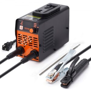 Soldador de varilla VEVOR de 220 V, máquina de soldadura TIG de arco/elevación de 140 A con pantalla LED grande, máquina de soldadura de varilla portátil 2 en 1 con arranque en caliente Arc Force Anti-Stick VRD, máquina de soldadura de arco MMA para soldadura