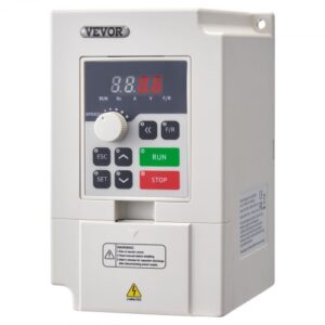 VEVOR Inversor de Frecuencia Variador de Frecuencia de 3 kW 14 A Entrada Monofásica o Trifásica de 50/60 Hz a Salida Trifásica de 0-2000 Hz VFD para Control de Velocidad del Motor del Husillo CNC
