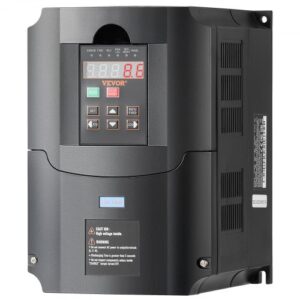 VEVOR VFD 10HP, 7.5KW, 35A, monofásico o trifásico de entrada de 220 V a variador de frecuencia variable de salida trifásico de 220 V, entrada de 40-60 Hz, VFD de salida de 0-400 Hz para control de velocidad CNC del motor de husillo