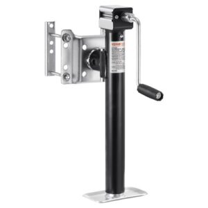 VEVOR Gato para Remolque, Capacidad de Carga Dinámica de 2267 kg, Gato para Remolque con Pernos Soporte de Elevación de 365 mm con Manija para Remolque de RV, Remolque para Yates, Remolque Utilitario