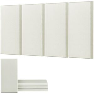 VEVOR Paneles Acústicos de Fibra de Vidrio, Paneles de Absorción de Sonido, Insonorizados Autoadhesivos, para Estudios, Oficinas, Cine en Casa, Salas de Reuniones, Beige, 600 x 300 x 50 mm, 4 uds