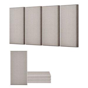VEVOR Paneles Acústicos de Fibra de Vidrio, Paneles de Absorción de Sonido, Insonorizados Autoadhesivos, para Estudios, Oficinas, Cine en Casa, Salas de Reuniones, Camello, 600 x 300 x 50 mm, 4 uds