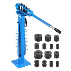 VEVOR Dobladora de Tubos Manual Herramienta de Doblado de Tuberías con 14 Troqueles para Tubos de Cobre, Aluminio, Hierro para Aire Acondicionado, HVAC, Refrigeradores, Reparación de Autos