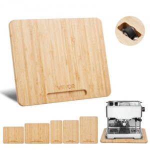 VEVOR Deslizador para Electrodomésticos 267 x 330 x 21 mm Bandeja Deslizante de Madera Grosor de 1,8 cm con Ruedas de Goma y Asa Hueca ideal para Cafeteras y Encimeras de Cocina, Color Madera