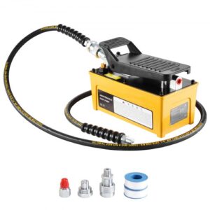 VEVOR Bomba Hidráulica Neumática de 10000 PSI Depósito de 1,6 L, Salida de Aceite NPT de 16,66 mm Entrada NPT de 13,7 mm, Bomba de Pedal Accionada por Aire para Máquinas de Reparación de Automóviles