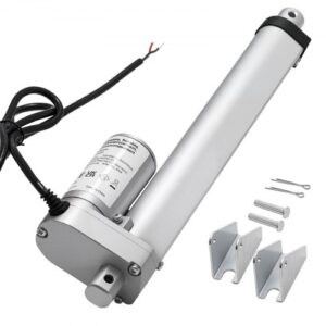 VEVOR Actuador Lineal 12 V, 203,2 mm, con 15 mm/s y 1000 N de Velocidad, Protección IP54 y Soporte de Montaje para Escritorios Elevadores, Sillones Reclinables y Abridores de Ventanas y Puertas