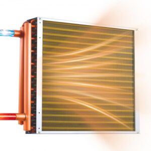 VEVOR Serpentín de Intercambio de Calor de 457 x 457 mm, Capacidad 120000 BTU/h, Intercambiador de Calor Aire-Agua con Tubos de Cobre y Aletas de Aluminio para HVAC, Calefacción, Hornos, Refrigeración