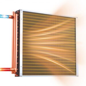 VEVOR Serpentín de Intercambio de Calor de 559 x 559 mm, Intercambiador de Calor Aire-Agua con Tubos de Cobre y Aletas de Aluminio, Capacidad 190000 BTU/h para Hornos, Refrigeración, HVAC, Calefacción