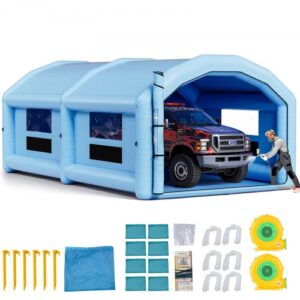 VEVOR Cabina de Pintura Inflable 10 x 6 x 4 m, con 2 Sopladores y Sistema de Filtro de Aire, Tienda de Pintura de Techo Redondo, para Pintar Bicicletas, Motocicletas, Chapa Metálica Automotriz
