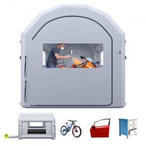 VEVOR Cabina de Pintura Hinchable 4 x 3 x 2,75 m Portátil con Soplador 750W, Carpa de Pulverización Inflable, Sistema de Ventilación, Accesorios de Estacas Sacos de Arena, para Bicis Motos Muebles