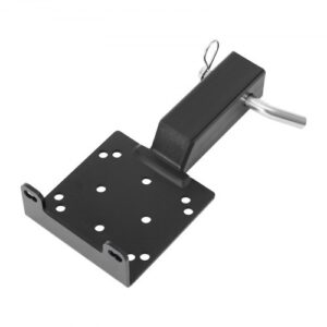 VEVOR Soporte de Cabrestante, Soporte de Enganche de Remolque con Receptor de 50,8 mm, Orificios para Pernos de 2/4, Capacidad de 1633 kg para Vehículos Todoterreno, UTV y Camionetas, Negro
