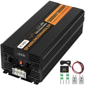VEVOR SOLAR 5000W DC 24V Inversor De Corriente Onda Sinusoidal Pura Cargador Solar Salida AC230V