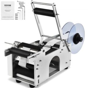 VEVOR Máquina etiquetadora semiautomática Máquina etiquetadora de 20 a 50 etiquetas por minuto, anchos de etiquetas de 13 a 150 mm, longitudes de etiquetas de 25 a 300 mm Etiquetas de precios