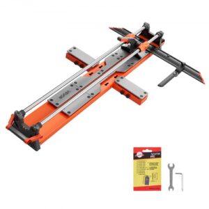 VEVOR Cortadora de Azulejos Manual 1200 mm con Cabezal Deslizante Mejorado, Guía de Alineación, Base con Resorte, Ruedas de Corte 8 y 22 mm, Corte Recto y Diagonal para Cerámica Pared Suelo y Baldosas