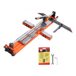 VEVOR Cortadora de Azulejos Manual 1200 mm con Base con Resorte y Guía de Alineación, Corte Recto y Diagonal, Ruedas de Corte 8 y 22 mm, Acero al Carbono para Baldosas Cerámica Pared Suelo y Obras