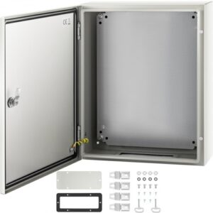 VEVOR Caja Eléctrica de Acero del Recinto de la Caja Eléctrica, 50x40x15 cm Acero de Carbono IP65