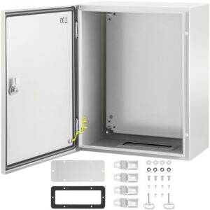 VEVOR Caja Eléctrica de Acero del Recinto de la Caja Eléctrica, 50x40x25 cm Acero de Carbono IP65